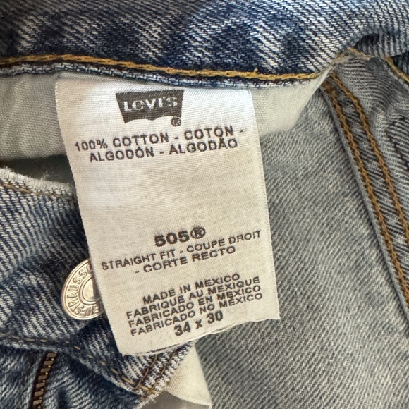 Vintage Levi’s 505s Men’s 34x30 Light Wash Denim Straight Leg - Picture 5 of 8